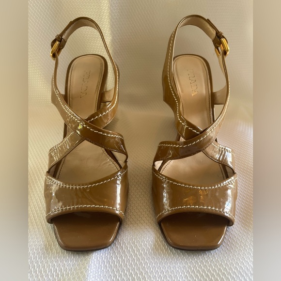 Prada Espadrille patented leather wedge heel - Picture 1 of 5